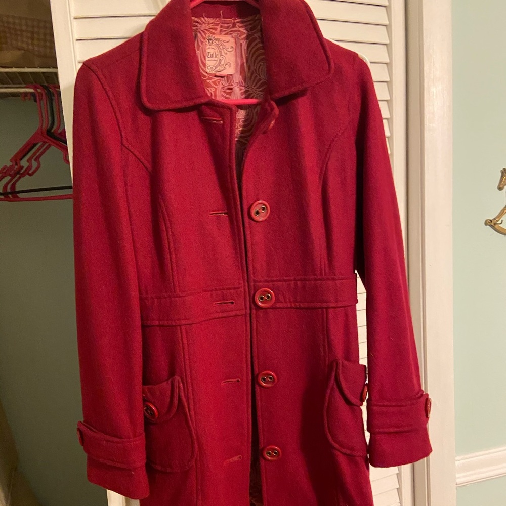 Tulle pea coat